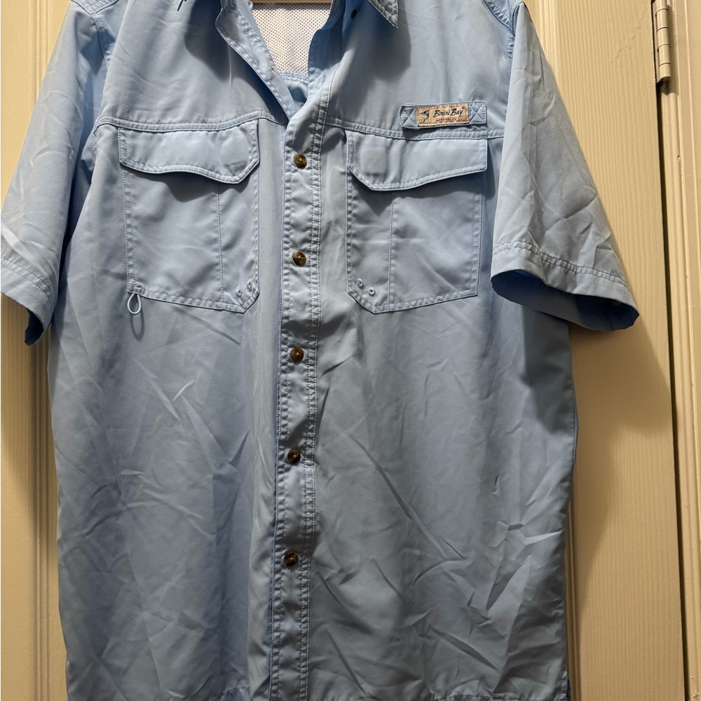 Men's Blue Short Sleeve Shirt